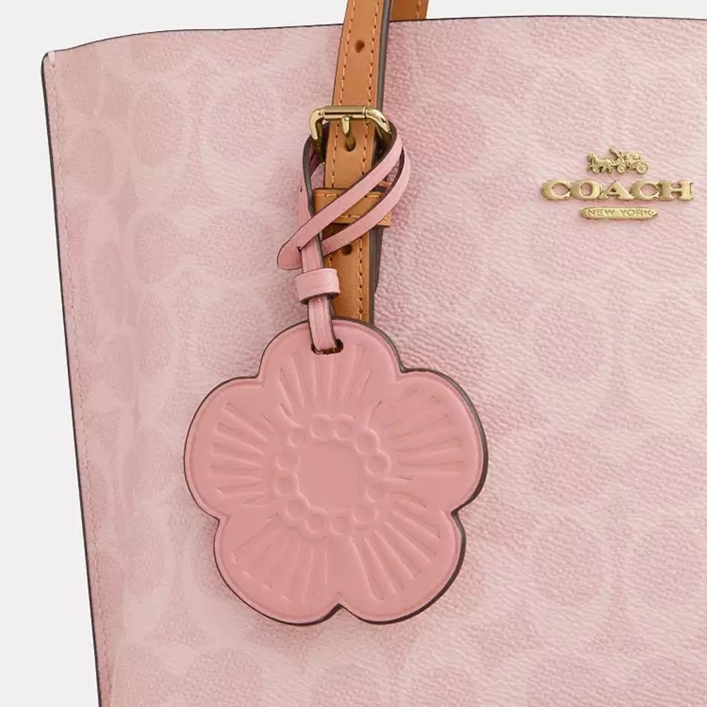 COACH Mollie Tote Bag 25 In Signature Powder Pink NWT - Picture 5 of 8